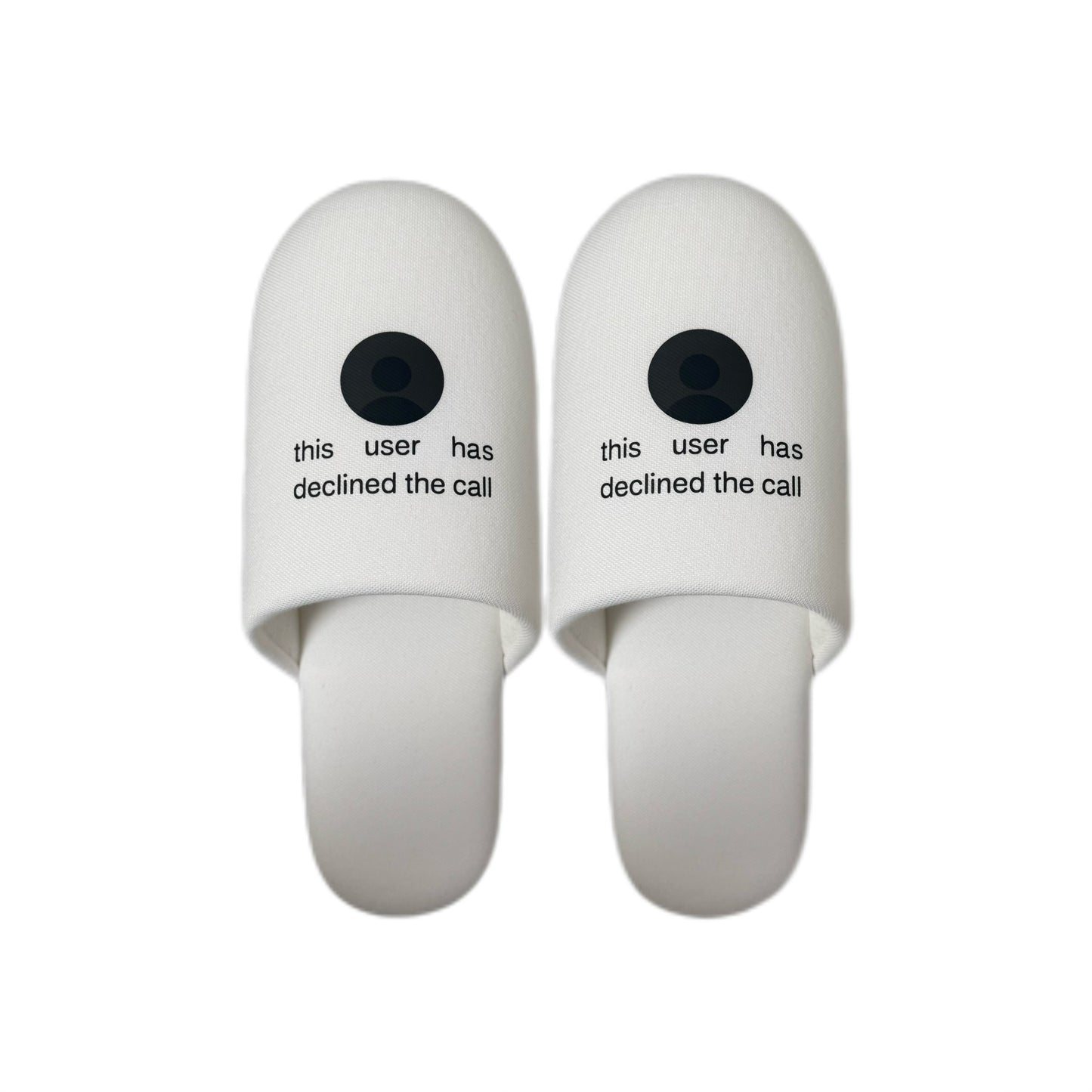 "Call Failed" White Slippers